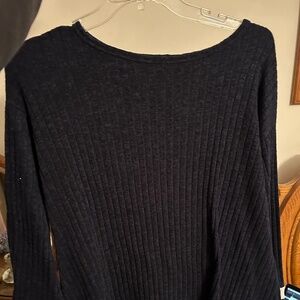 L Navy and White Chris & Carol Sweater